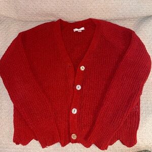 LC Lauren Conrad Red Cardigan